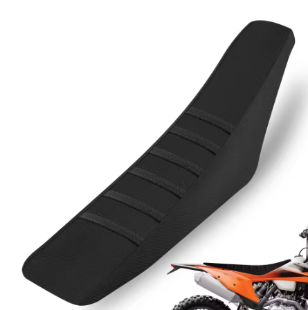 Universal Ribbed Motorcycle Seat Cover – Green & Black